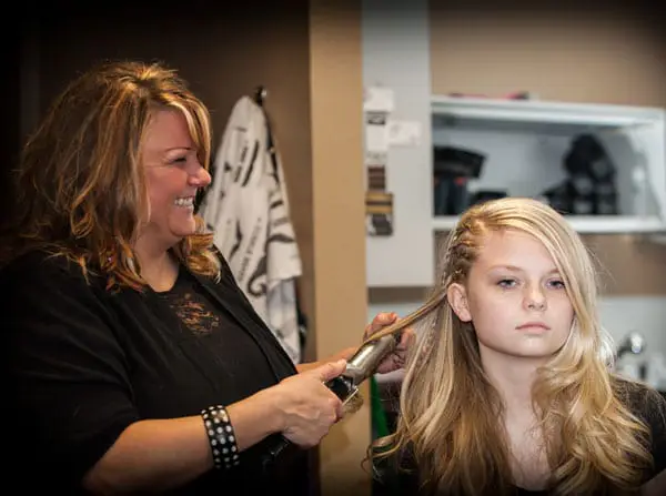 Model Kenzie With Hair Stylist Kathy in Collinsville IL